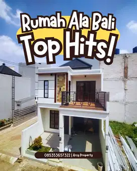Hunian Milenial Gaya Bali - 2 lantai 3KT 2KM . Join income 6 JTan!!