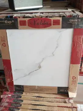 Granit ukuran 60x60 putih corak