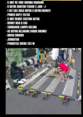 Paket usaha lengkap 5 mobil remote