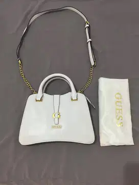 TAS GUESS KUBA SMALL SATCHEL WHITE
