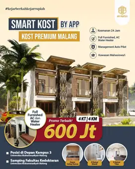 KAMAR KOS PREMIUM DEPAN KAMPUS MUHAMAADYAH KOTA MALANG