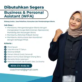 Business & Personal Asistant (Bidang Pelatihan dan Konsultan)