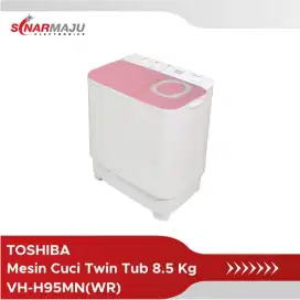 Toshiba Mesin Cuci 2 Tabung 8.5 Kg VH-H95MN(WR) Twin Tub