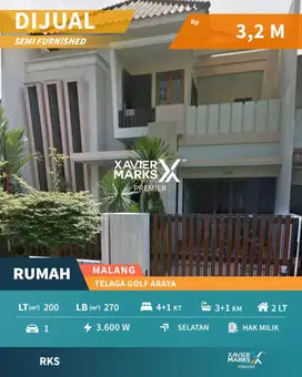 Dijual Cepat Rumah Di Telaga Golf Araya Malang