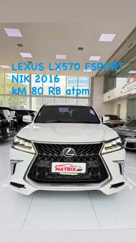 Lexus Lx570 Fsport Nik 2016 White on black Siap Pakai