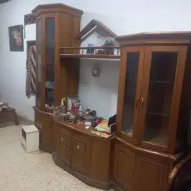 Lemari tv kayu jati asli