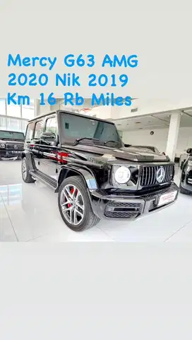 Mercy G63 AMG 2020 Nik19 Black on black Siap Pakai
