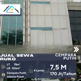 Cempaka Putih Jakarta Pusat Dijual Disewakan Ruko Lokasi Strategis