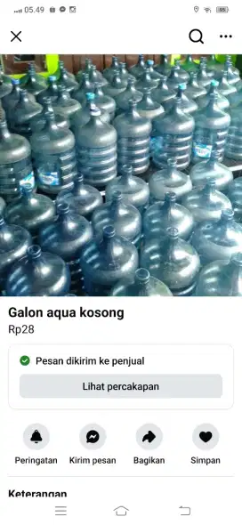 Galon Aqua kosong