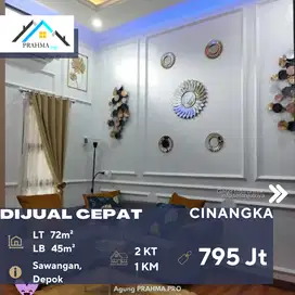 Sawangan Depok Jual Rumah Cluster Cantik Minimalis Modern Full Design