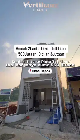 G Rumah 2Lantai Termurah Dekat Toll Limo dan Toll Krukut Depok
