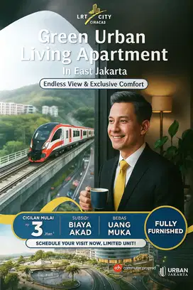 Apartemen Studio Murah dekat Kampus dan TMII, Stasiun LRT