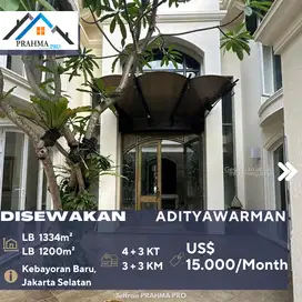 Adityawarman Kebayoran Baru Jakarta Selatan Disewa Rumah Mewah Terawat