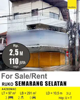 DIJUAL DAN DISEWAKAN RUKO DI SEMARANG SELATAN A4292