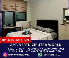 APARTEMEN VERTU Studio ‼️ Sewa Unit Full Furnished Connect Mall