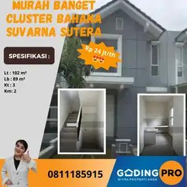 Disewan Rumah Siap Huni Bahana Lt. 102 Suvarna Cikupa Tangerang