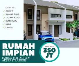 RUMAH IDAMAN 2 LANTAI 3 KAMAR DILOKASI STRATEGIS HANYA 365 JUTAAN
