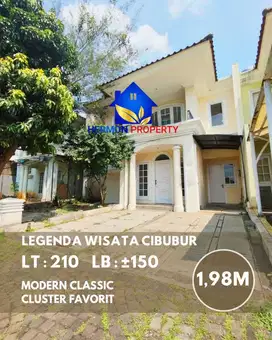 Rumah Modern Classic di Legenda Wisata cibubur, Siap huni - harga NEGO