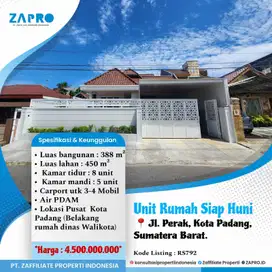 Jual rumah di pusat kota padang