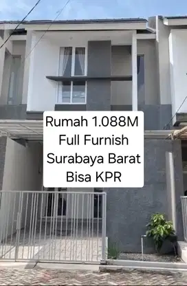 JUAL RUMAH SURABAYA BARAT 1M BARU FULL FURNISH