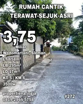 RUMAH CANTIK TERAWAT SEJUK ASRI