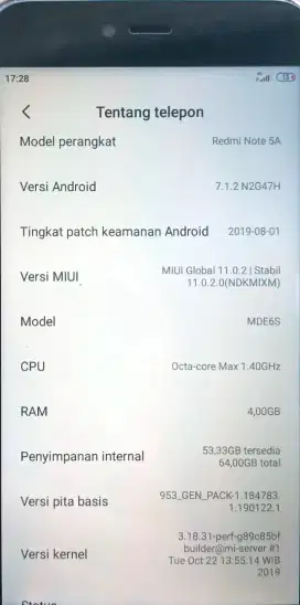 Redmi Note 5a Prime 4/64gb 4glte