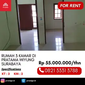 Disewakan Rumah 2 Lantai 55 JUTA di Pratama Wiyung Surabaya
