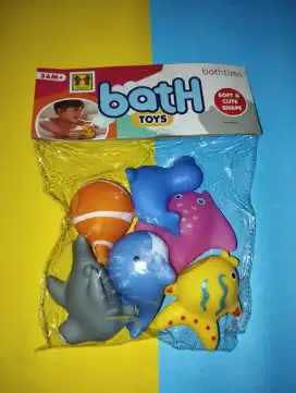 Mainan Mandi Anak 6 Pcs – Set Hewan Laut Lucu dan Lembut