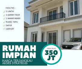Rumah 2 lantai 3 kamar dengan akses yang mudah mulai dari 365 jutaan