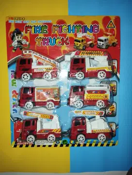 Set Mobil Pemadam Kebakaran 6 Pcs – Mainan Anak