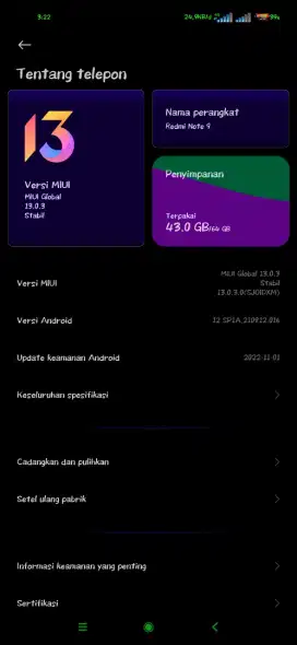 Xiaomi note 9 ram 4/64