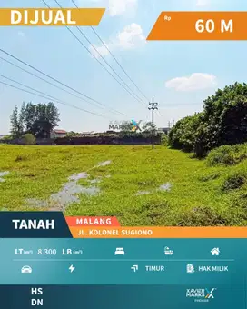 Tanah Lokasi Strategis Di Jalan Kolonel Sugiono Sukun Malang(OLX769)