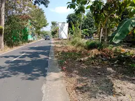 Tanah murah 635m² dua muka 13m akses jln raya  bendosari sukoharjo