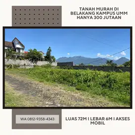 Tanah di Belakang Kampus UMM Harga 300 Jutaan