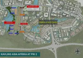 Disewakan tanah komersil di Jl. Asia Afrika PIK 2