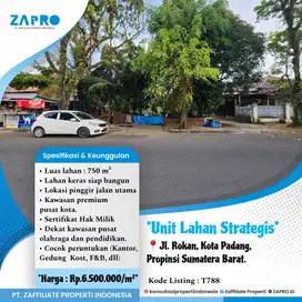 Jual lahan strategis di padang