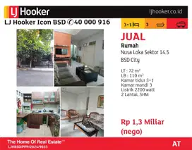Rumah 2 lantai di Nusaloka BSD city
