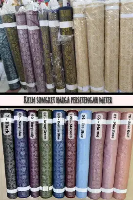 Kain songket semi palembang rollan