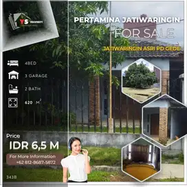 KOMPLEK PERTAMINA JATIWARINGIN RUMAH LUAS 1 LT DIJUAL CEPAT 343B