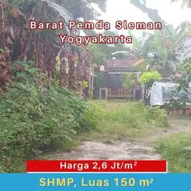 Dijual Tanah Shm Pekarangan Siap AJB Notaris Area Pemda Sleman