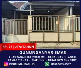 GUNUNGANYAR dekat UPN Rungkut ‼️ Rumah Siap Huni 1 Lantai Row 2 mobil