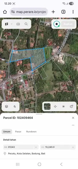 Di kontrakan tanah  Labuan Sait Pecatu