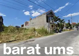 Jual cepat tanah gonilan barat kampus ums kartosuro