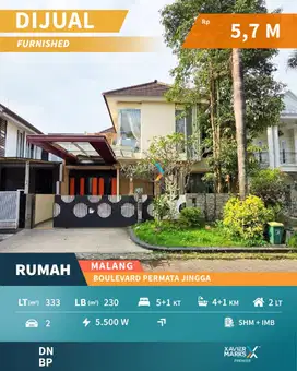 Rumah Furnished Di Boulevard Permata Jingga Lowokwaru Malang(OLX768)