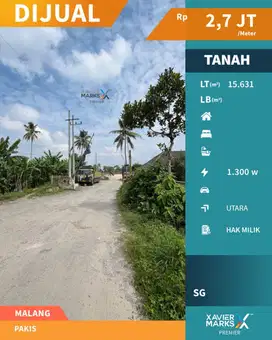 Dijual Tanah Strategis Dekat Exit Tol  Pakis, Malang