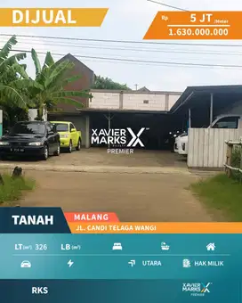Dijual Tanah Di Tengah Kota Lokasi Jalan Candi Telaga Wangi