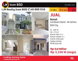 Rumah 2lt di Delatinos cluster Carrebin BSD