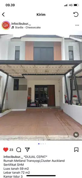 Rumah Metland Transyogi,Cluster Auckland