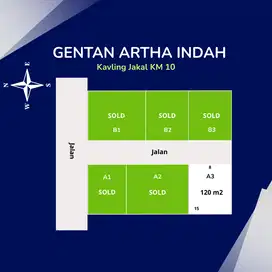 Tanah Jakal Km 10, Deket Pasar Gentan, SHMP Siap Balik Nama