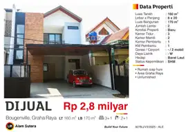 Dijual Rumah Modern Baru SHM di Bougenville Graha Raya TangSel